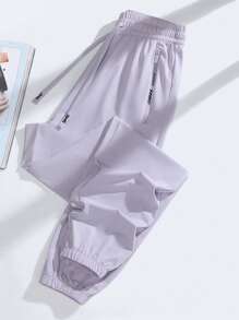 2 Stücke Damen Sporthosen, seidiger Sommersport-Kordelzug-Hose, vielseitige Outdoor-Sporthose geeignet für Lässig und Wandern