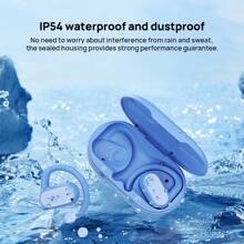 JBL Bluetooth Headset Soundgear Sense Open Wireless Bluetooth HD Call 24 Hours Hybrid Battery Life Bone Conduction Upgrade Air Conduction Sports Running Ear-Hook Blue