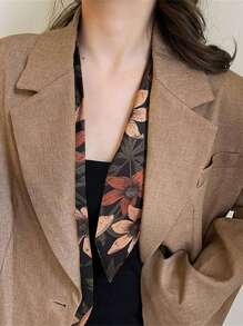 1条复古花卉围巾头带，女士款，面料材质为复古法式浪漫风格，适合秋冬季节作为发带、头巾、吸汗带、秋季发饰，可作为女士蝴蝶结发饰，适合度假装扮，女士头巾柔软舒适。 - 彩色 - 查看 3