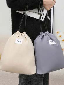 3pcs/Set Travel Portable Storage Bags, Multifunctional Drawstring Large Capacity Lingerie Organizer Bags, Minimalist Dust-Proof Pouches - As Picture - View 6