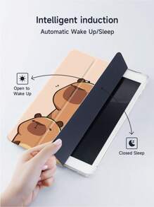 Ayotu Uroczy wzór Capybara Ochronny Futerał, Kompatybilny Z  Apple, Kindle E-Books. Ochronny Futerał na Tablet Z Gniazdem Na Rysik, Obsługuje Funkcję Automatycznego Uśpienia/Wybudzenia