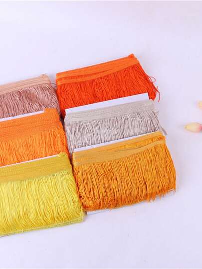 1PC Fringe Trim Lace Polyerter Fibre Tassel 5.9inch Wide 9 Yards Long For Clothes Accessories Latin Wedding Dress DIY Lamp Shade Decoration
