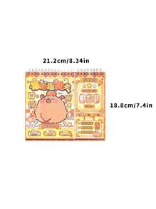 1 set de libro de pegatinas multifuncional con tema de mascotas lindas para manualidades, juegos de vestir, decoración de planificadores DIY, escenas de desafío divertido, útiles escolares, de vuelta a la escuela