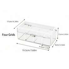 1 pièce Boîte de rangement de maquillage transparente, support en plastique pour pinceaux de maquillage, boîte de rangement de bureau anti-poussière, convient pour les rouges à lèvres, les ombres à paupières, les pinceaux, les houppettes - Léger, sans électricité nécessaire. Décoration de salle de bain, organisateur de salle de bain, organisateur de maquillage d'été, retour à l'école