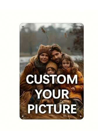 1 pezzo Targa in metallo personalizzabile da 8x12 pollici con la tua foto, resistente alle intemperie, decorazione per la casa, facile da appendere, con angoli arrotondati, ottimo per foto di famiglia e regali, testo in inglese, targa in metallo vintage per compleanni, lauree, multifunzionale, durevole, antimuffa, ornamentale, riutilizzabile, elegante, di alta qualità, ideale come regalo per lui, per la casa, il giardino, l'ufficio, per anniversari, San Valentino, festa della mamma, compleanni, festa del papà, lauree, matrimoni, inaugurazione casa