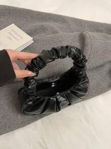 1 件高品质褶皱迷你单肩手提包，适合外出和聚会的时尚单品