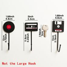 Vintage Style Storage Hooks, Computer/Disk/Tape Shaped Non-Nail Hanging Hooks For Suspending Headphones, Backpacks, Stationery, Mugs. Sturdy Enough For Office Cubicles/Study/Gaming Rooms
