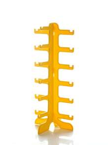 1pc Yellow & Green 6 Slot Desktop Eyeglasses Display Stand, Sunglasses Glasses Rack, Eyewear Shop Counter Showcase, Accessories Organizer