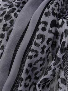 1 Stück Damen Boho eleganter Lässig Leopardenmuster Chiffon Schal, kleiner langer Schal, leicht und praktisch zu tragen, geeignet für den täglichen Gebrauch, Festival Geschenk für Kleider