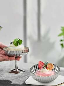 1 件优雅不锈钢冰淇淋杯、甜点杯、布丁慕斯水果沙拉杯、适用于家庭厨房餐厅酒店、厨房用品、餐具配件 - 彩色 - 查看 7