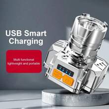 Linterna frontal LED recargable para la cabeza, luz frontal LED súper brillante, resistente al agua, linterna frontal para caza