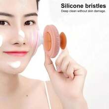 1 pieza Cepillo facial de silicona multifuncional con ventosa, desmontable para limpieza profunda y masaje