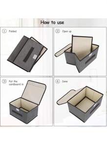 1pc Foldable Fabric Storage Box With Lid And Dustproof Cover, Suitable For Bras, Socks, Closet And Bedroom Organization & Decor, Autumn Decoration, Holiday Decoration, Room Decor, Home Decor, Bedroom Decor, For Clothing, Lingerie, Socks, Portable Dust-Proof And Moisture-Proof Organizer, A Gift For Women Or Men