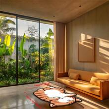 轻质水晶天鹅绒地毯/垫子，采用斑点狗、咖啡猫、柯基犬图案。有多种尺寸可供选择，质地优质，散发温暖和活力。