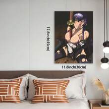 Framed High School Of The Dead Anime Canvas Wall Art - Poster Print For Living Room Decor, Poster Prints, Wall Art Decor, Perfect For Room Decor,Creative Home Decoration, High Quality Decorative Posters, Dormitory, Gym, Bar, Cafe, Arcade, Room Living Room Wall Decoration Painting, Perfect Gift,