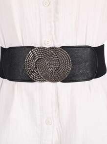 1PC, Ultra Wide And Minimalist Style! This Women's Waistband Is Both Business Oriented And Fashionable! - Multicolor - View 4