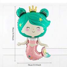 New Mermaid, Marine Animal, Shark Shaped Aluminum Foil Balloons, Suitable For Holiday, Birthday Party Decorations - Mermaid Ocean Animal Shark Aluminum Film Balloon - View 7