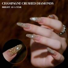 Esmalte de uñas Ms Comoy de 15ML, color rojo chispeante, con brillo de diamantes rotos, ultra brillante, reflectante, rebotante, con elementos de mirador, brillo y lentejuelas, para salón de uñas DIY y uso común en salón de belleza