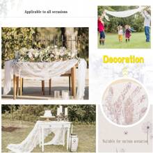 1pc Lace Table Cover Elegant Floral Design For Dining Wedding Decor