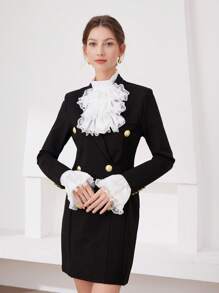 1 Set Gentleman's Formal Suit Accessories - Cravat, Cuff Links, Sleeve Decorations For Dress For Christmas Decor - Multicolor - View 3