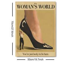 1 tấm áp phích nghệ thuật in canvas phong cách retro nữ tính có khung/không khung thẩm mỹ thế giới phụ nữ cổ điển siêu thực nữ tính tranh treo tường tối giản cho ký túc xá, căn hộ, phòng ngủ, phòng khách, trang trí nhà hiện đại - Nhiều màu - Xem 10