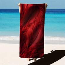 1pc Feather Pattern Extra Large Beach Towel - Soft, Light-Weight, Absorbent Polyester Bath Towel, Suitable For Travel, Swimming, Camping, Yoga, Beach Party, Fitness And Seaside Vacation, Perfect Gift For Family And Friends Mother's Day Flowers, Personalized Gifts For Mom, Last Minute Gifts, Mother's Day Ideas, Mothering Sunday Gifts, Handmade Cards For Mum, Best Mother's Day Gifts Under $50 Summer, Holiday