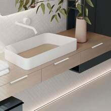 4pcs Stainless Steel Hidden Cabinet Handles, Modern Kitchen Drawer Pulls, Suitable For Cabinets, Drawers, Furniture - Multicolor - View 7