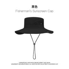 Quick Dry Bucket Hat With Drawstring For Man Summer Sun Protection Cap For Outdoor Activities Like Hiking And Western Cowboy Hat For Men Casual School - A - View 9