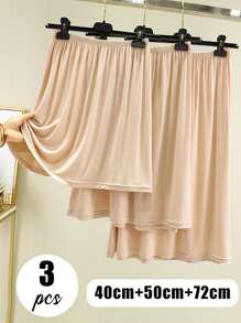 3件/2件/1件 多种尺码 纯色 百搭 柔软 春夏半身长款收腰裙 防眩光居家束腰裙 打底裙 腰部配饰可做打底裙遮臀 裹臀 收腰裙显瘦 辣妹必备 适合日常度假旅游约会派对婚礼宴会穿着 母亲节情人节情侣礼物夏季开学秋季万圣节 - 彩色 - 查看 20