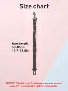1pc Reversible Reflective Elastic Adjustable Leash, Shatter-Proof Car Tether Suitable For Pets Traveling