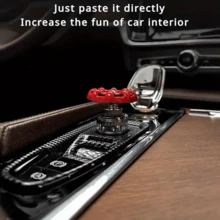 通用工业阀门式汽车发动机启动按钮套，按压式点火启动器装饰盖，金属，发动机停止启动按钮配件，用于车辆内部增强 - 多用途车辆更换部件 - 彩色 - 查看 3