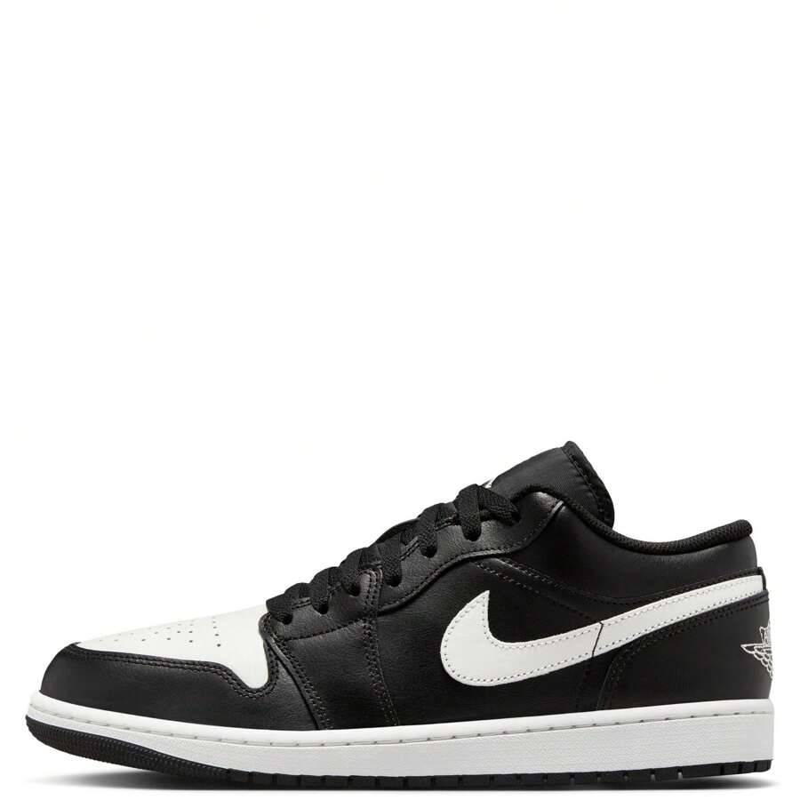 Men's Jordan 1 Low Black/Summit White (553558 043) - 黑色 - 查看 1