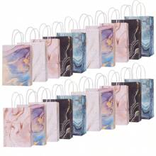 10/20Pcs Kraft Paper Gift Packaging Bag, Party Favor Bags With Handles, Goodie Bags For Birthday, Graduations, Wedding, Party