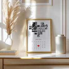 1pc Personalised Romantic Memory Collage Print,Portrait From Photo,Birthday Engagement Wedding Anniversary Graduation Valentine's Day Christmas Poster Gifts For Couple/Wife/BFF/Family,Mother's Day For Mom ,New Year Gifts For Bestie Friends, Home Living Room Dorm Decoration Hanging Paintings,No Frame,Home Harmony - Multicolor - View 4