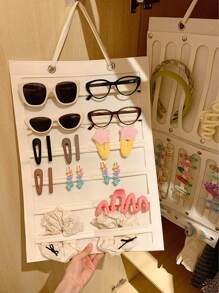 1/2 件壁挂式发饰和眼镜收纳袋、发饰展示架、头饰收纳挂袋、毛毡发饰收纳袋、太阳镜收纳袋、分类收纳展示袋、门上悬挂式发夹收纳架、性别揭秘派对、生日、婚礼、派对的完美选择、送给同事、朋友和家人的完美礼物、返校礼物