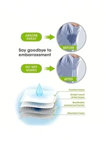 10/20/30/50pcs Sports Sweat Patch, Ultra-Thin Breathable Invisible Sweat Pads, Unisex Disposable Underarm Pads For Body Sweat Protection, Odorless Non-Sweat Armpit Liners, No Stain On Sportswear