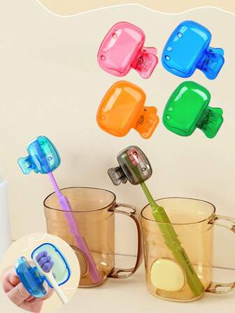 3 pezzi Custodia portatile per testine di spazzolino da denti, facile da aprire e chiudere, scatola di archiviazione, custodia protettiva per spazzolino da denti, accessorio da bagno essenziale per casa e viaggi, senza alcol