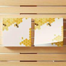4 Packs Of Sticker Notes 3x3 Inches, 1 Pack Of 50 Cute Bee Sticker Notes School Office Home Supplies Student Teacher Gifts