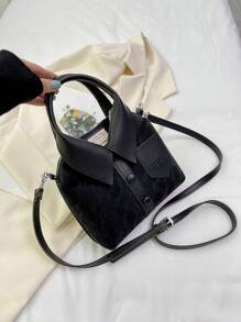 DareSee Bolsa de 1 peça, bolsa moldada, tecido PU com alça longa, bolsa de ombro, estilo garota atraente, bolsa para roupas, bolsa de mão feminina estilosa e exclusiva com design de camisa simples, bolsa transversal quadrada pequena MusicFest Y2KFest de volta às aulas