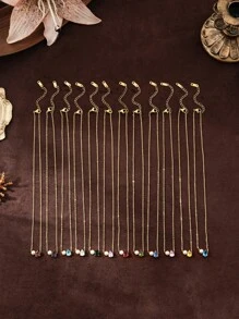 قلادة مصنوعة من الستانلس ستيل والذهب الأصفر مطلي بالكهرباء 18 قيراط، مقاومة للماء والعرق، مناسبة للارتداء اليومي، إكسسوارات للسيدات، هدية عيد الحب، هدية للأم، هدية عيد الأم