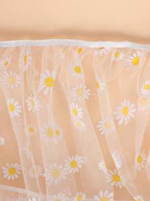 1pc Baby Stroller Full Cover Mosquito Net, Printed Pushchair Insect Netting, Extra Large & Dense, Universal Fit