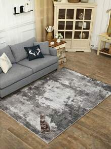 Machine Washable Area Rug Gray Abstract Modern Entrance Area Rug Kitchen Living Room Bedroom Indoor Soft Simple Rug For Entrance Office Bathroom Mat