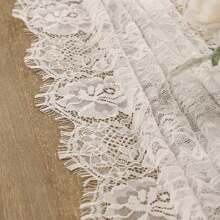 2 Chiếc Khăn Trải Bàn Ren Trắng 14 X 118 Inch Khăn Trải Bàn Thêu Phong Cách Boho Cho Tiệc Cưới, Trang Trí Tiệc Cô Dâu Khăn Trải Bàn Phong Cách Rustic Cổ Điển - Nhiều màu - Xem 5
