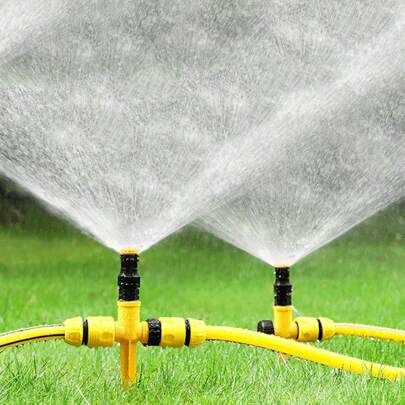 1pc花园自动旋转喷水喷雾器360度灌溉草坪花园浇水屋顶降温喷水器植物浇水系统地埋适用于绿化农田灌溉工具