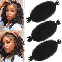 Federnde Afro-Twist Haare 1/3/8 Packungen Marley Twist Flechthaare 8-26 Zoll vorab getrennte schwarze krause Twist Flechthaare Frauen Afro Federkern Twist Haare zum Umwickeln von Soft Locs