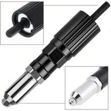 Rivet Gun Adapter Kit,Electric Power Drill Rivet Head,Cordless Riveting Drill Tool Accessories With Removable Plastic Handle - As Shown - View 5