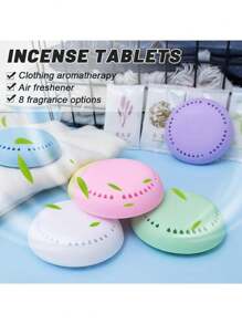 6pcs Scented Tablets + 1 Box Fragrance Lasting Tablets, Cherry Blossom & Lavender Fragrance Air Freshener Tablets - Long-Lasting Deodorizer, Suitable For Home, Car, Bathroom, Wardrobe And Cabinet - Compressed Solid Deodorizer With Extra Shell Gifts Birthday Graduation - 1 Random Color - View 2