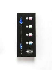 Handmade Crystal Glass Dip Pen Set, Student Stationery Glass Pen, Crystal Glass Pen Gift Set Back To School