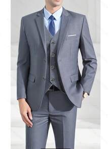 Traje de novio vino rojo para boda, conjunto de tres piezas (chaqueta, pantalón y chaleco) para fiesta de boda de otoño, tallas grandes, corte slim, traje de lujo tipo esmoquin