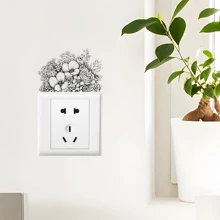 1 pieza Pegatina decorativa para interruptor con diseño de grupos de flores dibujados, decoración removible para interruptores en salas de estar, restaurantes y otras superficies, regalo de cumpleaños, graduación, decoración de habitación, hogar, sala de estar, baño, dormitorio